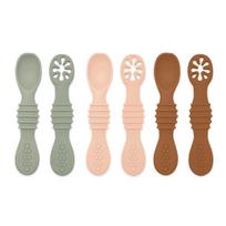 Virtuvės įrankiai,minkšti silikoniniai kūdikių šaukšteliai | Tinkama ryžių pasta | Švelnus dantenoms, tipas:style2;