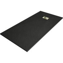 Stačiakampis dušo padėklas Mexen Hugo SMC, 180 x 90 cm, Black+Gold