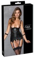Seksualus korsetas ir minkštais antrankiais Cottelli Bondage, L, juodas, L
