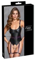 Seksualus korsetas su minkštais antrankiais Cottelli Bondage, M, juodas, M
