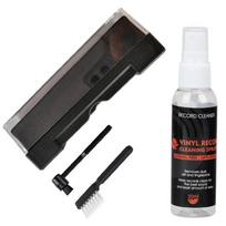 Comprehensive 4 in 1 Vinyls Record Cleaner Kit Includes Microfibre Brush Cleaning Fluid Velvet Brush Turntable Accessory 1