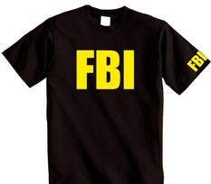 FBI karnavalinis kostiumas t-shirt su FBI rankovės spauda - STAG Juokingas Gimmick T Shirt S