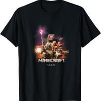 Minecraft Filmo Pigmynų Ataka Nether Piktadarių Moby T-shirt S juoda