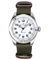Hamilton Khaki Field Expedition Tekstilinis dirželis Baltas ciferblatas Automatinis H70315910 100M Unisex laikrodis balta