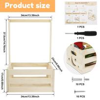 Baby Shower Wooden Crate Closet Smooth Wood Baby Shower Basket Large Toys Capacity New Parents Helper Storage Crate for Bathroom Please NOTE the SIZE