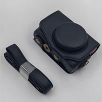 SX740HS PU Odos Fotoaparato Krepšys Dėklas Canon SX740 HS SX730 SX730HS SX720 SX720HS Pilno Korpuso Dangtelis su Dirželiu juoda