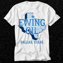 Vintažiniai Dalaso Teksaso Ewing Oil marškinėliai 392 2XL