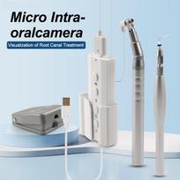 Dantų LED vidinė burnos kamera HD vizualinis mikroendoskopas Wifi kojinis valdiklis šaknų kanalų gydymui odontologo skaitmeninė mikrokamera balta/sidabras