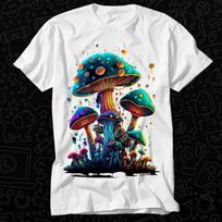 Psychedelic Magic Mushrooms Trippy LSD T Shirt 496 XL