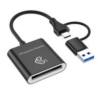 10Gbps CFexpress Type B kortelių skaitytuvas 10Gbps USB3.2 Gen2 adapteris Nešiojamas Type A-C CF Express B kortelių skaitytuvas Windows XP MAC OS
