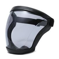 Skaidrus viso veido skydelis Daugkartinio naudojimo Apsauginė nuo dulkių Apsauginė nuo rasojimo kaukė HD Apsauginiai akiniai Apsauga virtuvėje Apsauginė nuo purslų kaukė su filtrais Black-gray piece*1