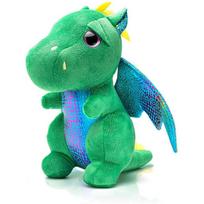 24cm Mažas skraidantis drakonas pliušiniai žaislai lėlė dinozauras spalvoti sparnai Kawaii Anime Tironas pliušinis žaislas vaikiška gimtadienio dovana