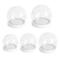 Clear Glass Dome with Base Glass Plant Terrarium Container Jar for Keepsakes Women Tabletop Centerpiece Diameter 12cm