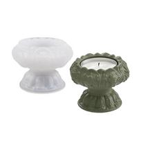 DIY Lotuses Silicone Mold Candle Holder Aromatherapy Gypsum Cement Mould 3D Flower Epoxy Resin Molds Home Decorations