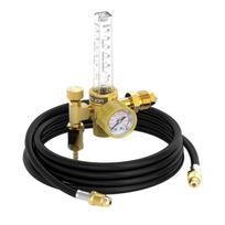 Pramoninis argono CO2 reguliatorius su 60 CFH srauto matuokliu ir 4000 PSI matuokliais, dujų reguliatoriaus vožtuvais, suvirinimo priedu 1