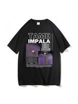 Tame Impala Currents grafinio dizaino marškinėliai vyrams ir moterims, madingi oversize marškinėliai S juoda