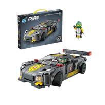 Konstruktorius - sportinė mašina + žmogeliukas, Lego stiliaus 341 detalės