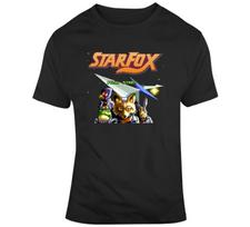 Retro SNes Star Fox Vaizdo žaidimo gerbėjo marškinėliai L