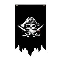 Jolly Roger vėliavos, Kaukolė su kryžiumi, Dviguba sulūžusi kaukolė su peiliu Piratų vėliava Jack Rackham Jolly Roger Helovino dekoravimui