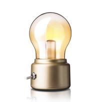Vintažinė lemputė Naktinė lemputė Energiją taupanti lemputė Lempa Retro stalinė lempa Lovos stalo lempa Metalinė Gold-English version---Light bulb