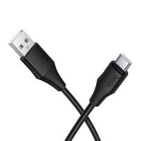 Silicio laidas USB A į USB C Hoco 3A 1 m X124 juodas