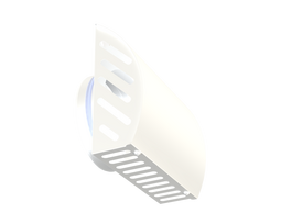 Lauko grotelės d160 baltos sp. nerūd. pl. 98-0320-0160-000-11W-V