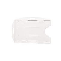 Vardinės kortelės dėklas 85x55mm SPREE kieto plastiko, baltos sp., dvipusis