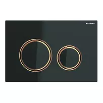 Geberit Sigma21 - Dvigubo nuleidimo mygtuko plokštelė, juoda/raudona aukso spalvos 115.650.SJ.1