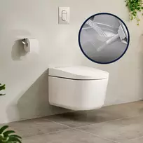 Grohe Sensia - Dušelio tipo unitazo sistema paslėptiems bakeliams, be rėmelio, Triple Vortex, HyperClean, Alpine White 36507SH0