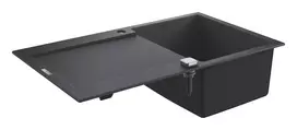 Grohe kriauklė - Kompozitinė kriauklė K500, sifonas su ekscentriniu valdymu, 86x50 cm, juodas granitas 31644AP0