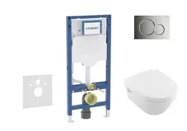 Geberit Duofix potinkinio modulio komplektas, Architectura unitazas su švelnaus uždarymo dangčiu ir Sigma01 nuleidimo mygtuku, blizgus chromas SANI11CK1101