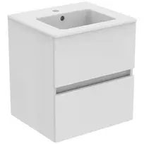 Ideal Standard Eurovit praustuvas su apatine spintele, 55x50x44 cm, 2 stalčiai, blizgi balta spalva R0571WG