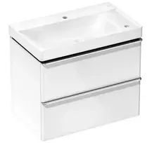 Hansgrohe Xelu Q praustuvas su spintele, 63x78x50 cm, 2 stalčiai, blizgi balta/chromuota 54380000
