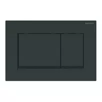 Geberit Sigma20 - Dvigubo nuleidimo mygtuko plokštelė, blizgios juodos spalvos, matinės juodos spalvos dizaino juostelė 115.883.DW.1