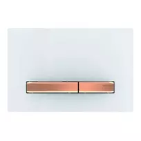 Geberit Sigma50 - Dvigubo nuleidimo mygtuko plokštelė, balta/raudona aukso spalvos 115.670.11.2