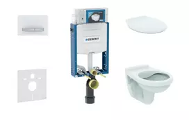 Geberit Kombifix - montavimo rinkinys pakabinamam unitazui Alpha su klozeto dangčiu ir SIGMA50 mygtuko paspaudimo plokšte, Alpių baltumo spalvos 110.302.00.5 NR8
