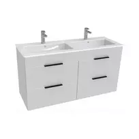 Jika Cube - Praustuvo spintelė su dviguba kriaukle, 116x42x62 cm, balta H4536621763001