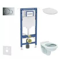 Geberit Duofix potinkinio modulio komplektas, Alpha WC su dangčiu ir Sigma01 nuleidimo mygtuku, blizgus chromas SANI11CD1107
