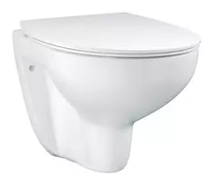 Grohe Bau Ceramic - Pakabinamas unitazas su klozeto dangčiu, SoftClose, Rimless, Alpine White 39899000