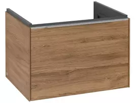 Villeroy & Boch Subway 3.0 - Praustuvo spintelė su LED apšvietimu, 62x43x48 cm, 1 stalčius, ąžuolas Kansas/blizgus aliuminis C575L0RH