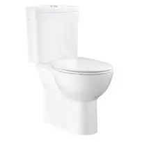 Grohe Bau Ceramic komplektas pastatomas unitazas su bakeliu ir SoftClose dangčiu, be rėmelio, Alpine White 39346000