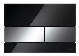 Tece TECEsquare - WC nuleidimo plokštelė, juodas stiklas / blizgus chromas 9240807