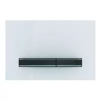Geberit Sigma50 - Dvigubo nuleidimo mygtuko plokštelė, balta / juoda chromo spalva 115.671.11.2