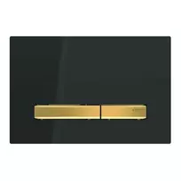 Geberit Sigma50 - Dvigubo nuleidimo mygtuko plokštelė, juoda/žalvarinė 115.672.DW.2