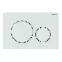 Geberit Sigma20 - Dvigubo nuleidimo mygtuko plokštelė, matinės baltos/baltos spalvos 115.882.01.1