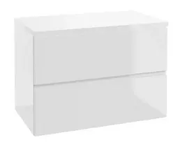 kielle Oudee – praustuvo spintelė su stalviršiu 80x55x46 cm, blizgi balta spalva 50002S820
