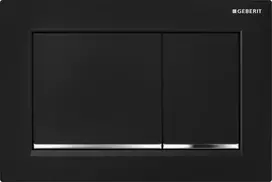 Geberit Omega20 - mygtuko plokštelė, juoda / poliruotas chromas 115.080.KM.1