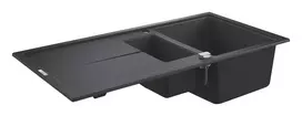 Grohe kriauklė - K400 kompozitinė kriauklė su sifonu, 100x50 cm, granito juoda spalva 31642AP0