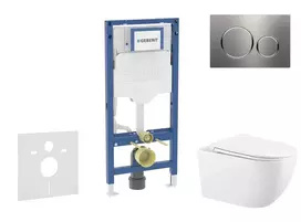 Geberit Duofix potinkinio modulio komplektas, WC Gaia su minkšto uždarymo dangčiu ir Sigma20 nuleidimo mygtuku, nerūdijantis plienas SANI11CA6102B
