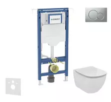 Geberit Duofix potinkinio modulio komplektas, Ideal Standard Tesi unitazas ir sėdynė, Sigma01 mygtukai, matinis chromas SANI11CD2109